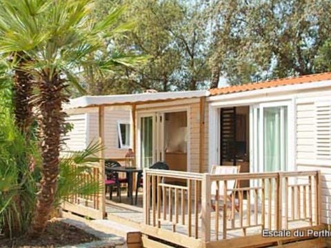 MOBILHOME 6 personnes - Mobile-Home Confort 32m² 3 chambres + terrasse semi-couverte (coté plage)