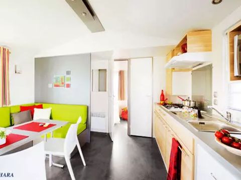MOBILHOME 5 personnes - Bleu Lagon Duo Authentique 3 Pièces 5 Personnes