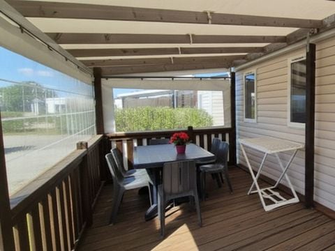 MOBILHOME 6 personnes - Mobil Home Aqua 3 ch 6 pers Terrasse Semi-Couverte TV