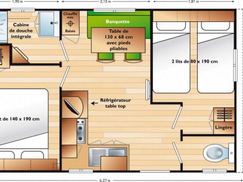 MOBILHOME 4 personnes - FAMILLE climatisé