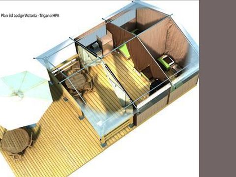 BUNGALOW TOILÉ 5 personnes - VICTORIA (SANS SANITAIRES)