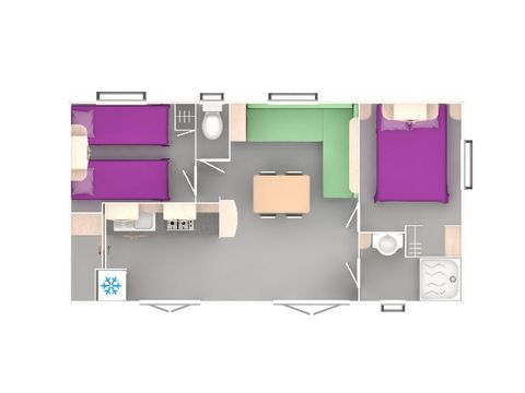 MOBILHOME 4 personnes - EVOLUTION 2 CHAMBRES
