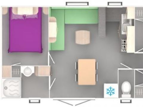 MOBILHOME 6 personnes - EVOLUTION 3 CHAMBRES