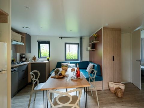 Mobilhome 6 personnes - PRESTA+ 40m² Kids - 3 chambres - 2 salles de bain - TV - Clim