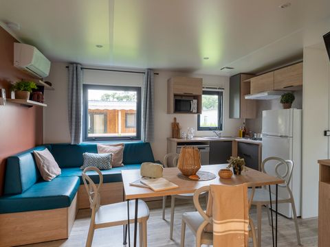 Mobilhome 12 personnes - PRESTA+ 60m² Tribu - 6 chambres - 2 salles de bain - TV - Clim