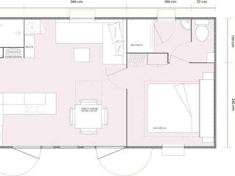 Mobilhome 6 personnes - Prestige - 2 salles de bain - 1 Jacuzzi