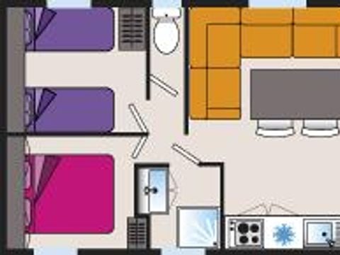 MOBILHOME 4 personnes - 2 chambres