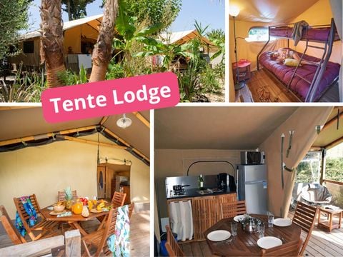 TENTE TOILE ET BOIS 5 personnes - Lodge toilé Victoria - 30m²