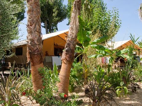 TENTE TOILE ET BOIS 5 personnes - Lodge toilé Victoria - 30m²