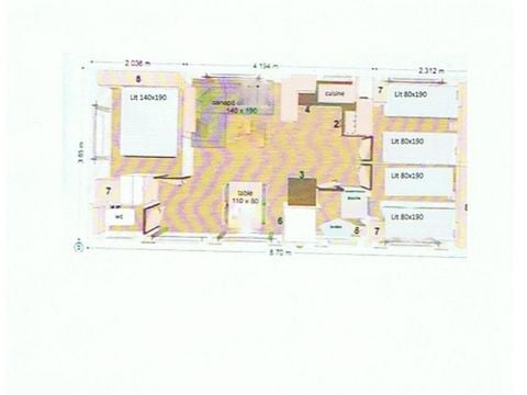 MOBILHOME 6 personnes - Mobil-home 1 à 6 personnes