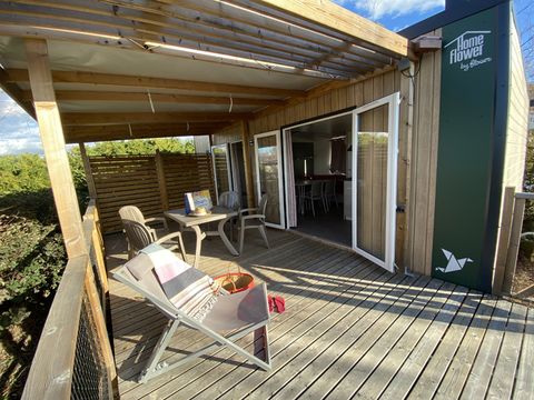 Mobilhome 4 personnes - Homeflower Premium 29 m² - 4p-2 chambres - Clim - Tv - Lave-vaisselle - Terrasse - XXL