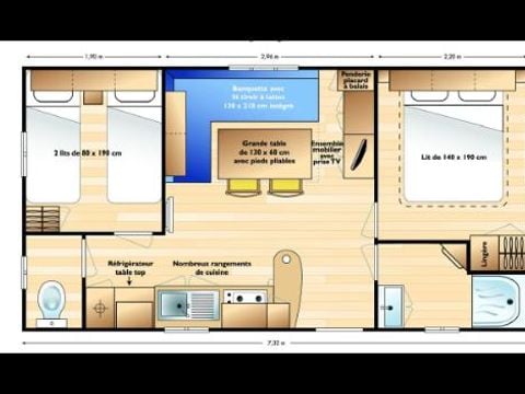 MOBILHOME 4 personnes - MOBIL HOME CLIMATISE