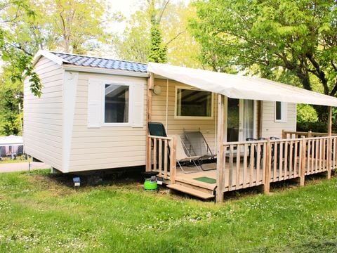 Mobilhome 6 personnes - Confort 6p (35m²) avec terrasse couverte, climatisé