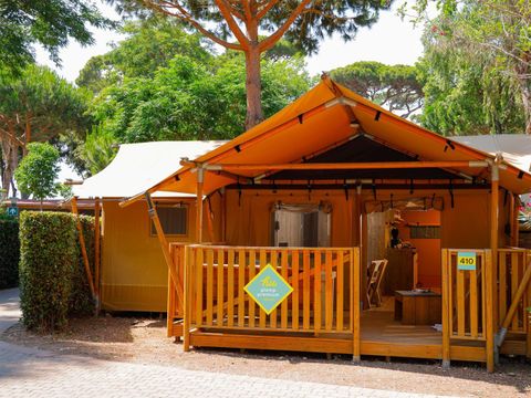 Tente en toile et en bois 6 personnes - hu Glamp Premium XL	Tenda