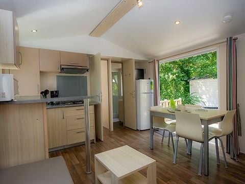 MOBILHOME 6 personnes - Classic XL | 3 Ch. | 6 Pers. | Terrasse surélevée | Clim. | TV