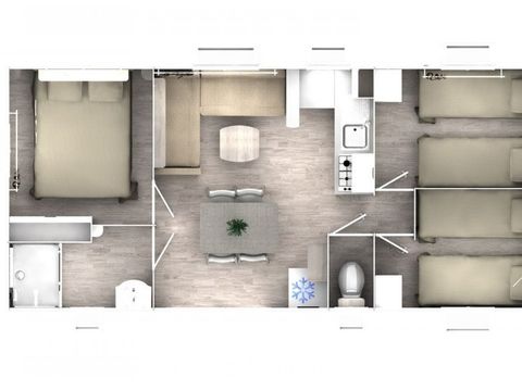 MOBILHOME 6 personnes - Loft Premium 33m² - Clim TV
