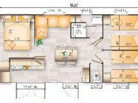 MOBILHOME 6 personnes - Ciela Confort Compact - 3 chambres