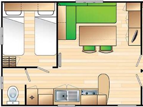 MOBILHOME 4 personnes - Confort SM - Animaux Interdis