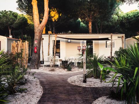 MOBILHOME 4 personnes - Pack Privilège Zone Premium Garden 3 Pièces 4 Personnes Climatisé + TV