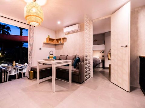 MOBILHOME 4 personnes - Pack Privilège Zone Premium Garden 3 Pièces 4 Personnes Climatisé + TV