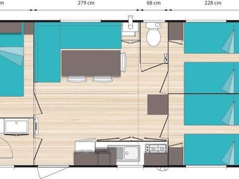 MOBILHOME 4 personnes - O'hara 784 prix pour 4 personnes