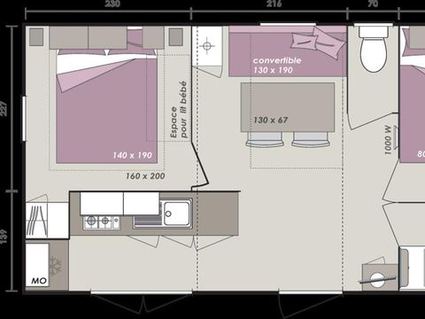 MOBILHOME 4 personnes - MERCURE