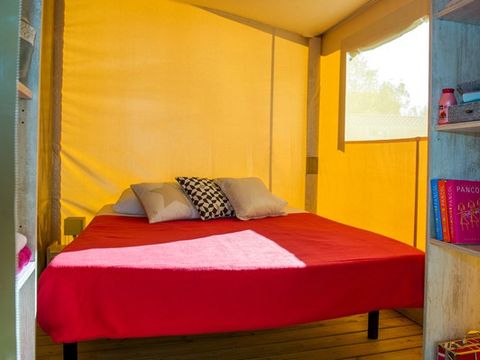 Tente en toile et en bois 5 personnes - Eco Lodge | 2 Ch. | 4/5 Pers. | Sans SDB