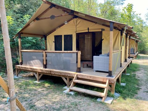 TENTE TOILE ET BOIS 5 personnes - SAFARI (Sans sanitaires)