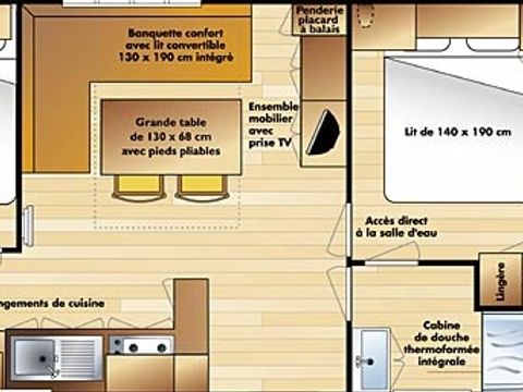MOBILHOME 4 personnes - RESIDENCE
