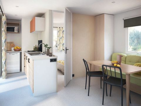 MOBILHOME 5 personnes - Premium - 2ch - terrasse couverte - CLIM + TV