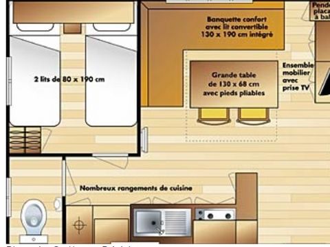 MOBILHOME 4 personnes - Standard - 2ch - Terrasse