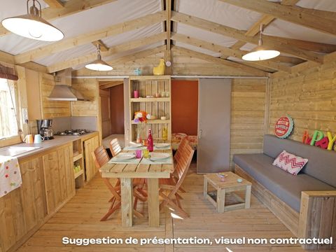 MOBILHOME 4 personnes - CosyFlower Premium 38m² - 2 chambres + terrasse couverte + TV + Draps + Serviettes