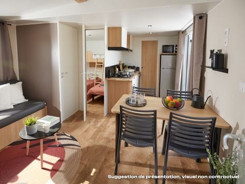 MOBILHOME 4 personnes - Homeflower Premium 29m² - 2 chambres + terrasse + TV + Clim + Draps + Serviettes