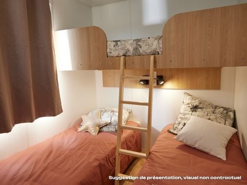 MOBILHOME 4 personnes - Homeflower Premium 29m² - 2 chambres + terrasse + TV + Clim + Draps + Serviettes