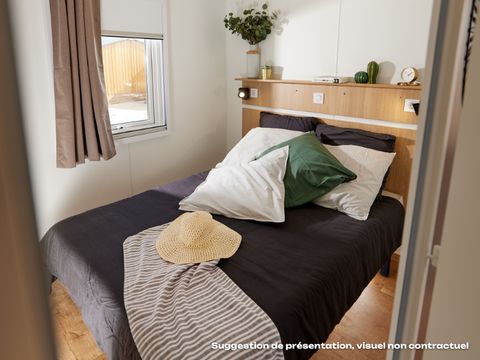 MOBILHOME 5 personnes - Homeflower Premium 26,5m² - 2 chambres + terrasse + TV + Clim + Draps + Serviettes