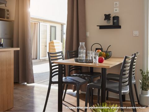 Mobilhome 4 personnes - NEW // Homeflower Premium 29m²PMR - 2 chambres - Terrasse - TV - Lave-vaisselle - Clim - Draps - Serviettes
