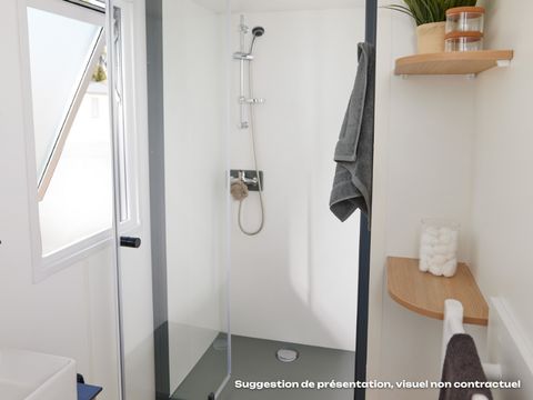 Mobilhome 4 personnes - NEW // Homeflower Premium 29m²PMR - 2 chambres - Terrasse - TV - Lave-vaisselle - Clim - Draps - Serviettes