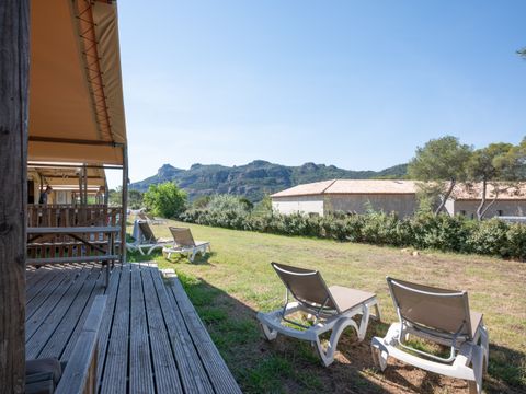 TENTE TOILE ET BOIS 6 personnes - Tente safari Grimaud