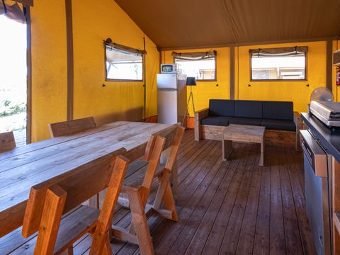 TENTE TOILE ET BOIS 6 personnes - Tente safari Grimaud