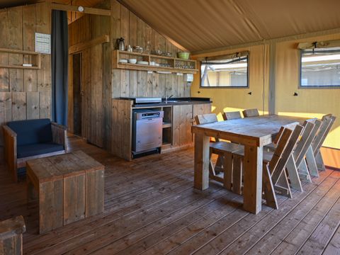 TENTE TOILE ET BOIS 6 personnes - Tente safari Grimaud