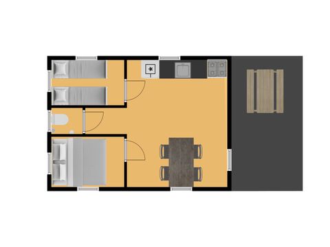 TENTE TOILE ET BOIS 4 personnes - Tente glamping Les Issambres