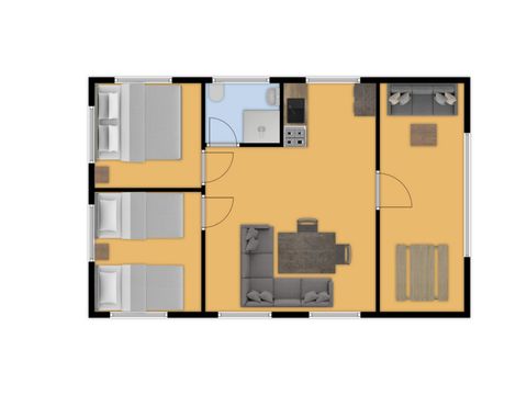 TENTE TOILE ET BOIS 4 personnes - Tente safari Fréjus, 2 chambres