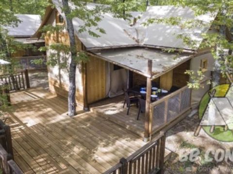 TENTE TOILE ET BOIS 4 personnes - Caba'tente 2 chambres Dimanche/Dimanche