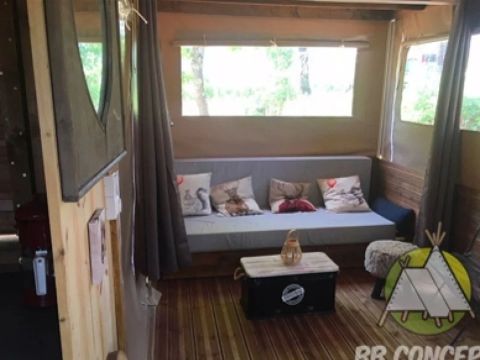 TENTE TOILE ET BOIS 4 personnes - Caba'tente 2 chambres Dimanche/Dimanche