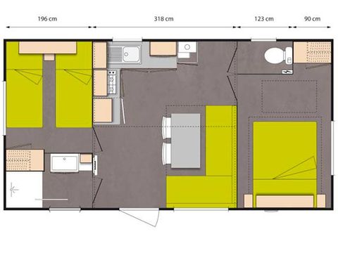 MOBILHOME 4 personnes - COTTAGE (En arrivée samedi)