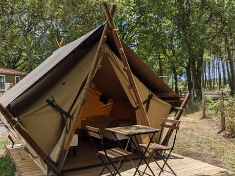 TENTE TOILE ET BOIS 2 personnes - MOOREA (Sans sanitaires et cuisine) Animaux non admis