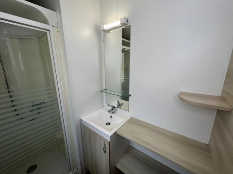 MOBILHOME 6 personnes -  Mobil home Bermudes Confort 30m² (3 chambres) + terrasse semi couverte de 18 m² + TV 6 pers