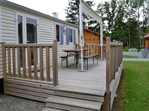 MOBILHOME 6 personnes -  Mobil home Bermudes Confort 30m² (3 chambres) + terrasse semi couverte de 18 m² + TV 6 pers