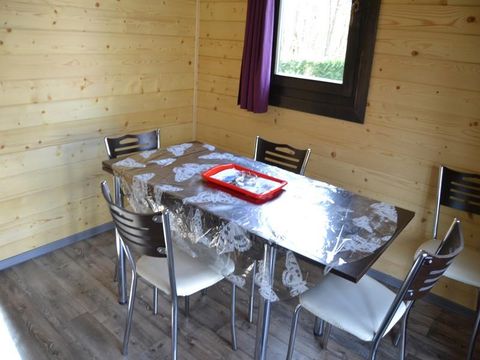 CHALET 5 personnes - Chalet CONFORT Monia 27 m² (2 chambres) + terrasse couverte de 10m² + clim réversible 4/5 pers