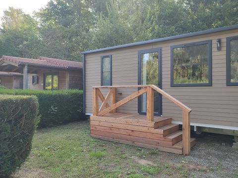MOBILHOME 4 personnes - Cottage Ohara Côté Jardin Premium - 30m²-2 chambres -Terrasse semi couv- Vue sur la forêt- LV 4 pers